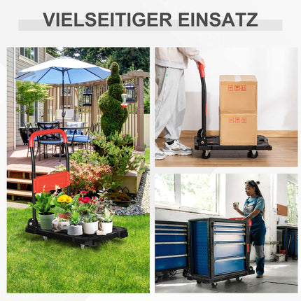 Folding sack trolley and platform trolley, 150 kg capacity
