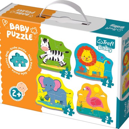 Safari Animals Baby Puzzle Set, 12 Pieces