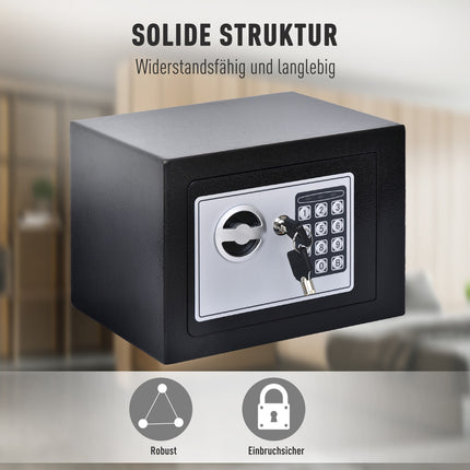 Electronic steel locker - Black, 23x17x17 cm, Home security
