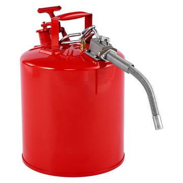 Safety Gas Can 5 Gal Type II, Flame Arrester, Metal Spout