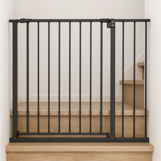 Safety Stair Gate, Extendable 75–100 cm, No-Drill Install