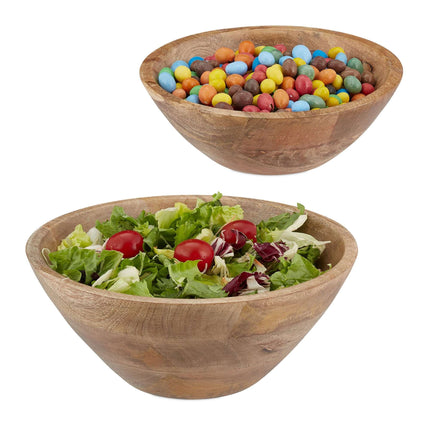 Salad bowl set of 2 mango wood