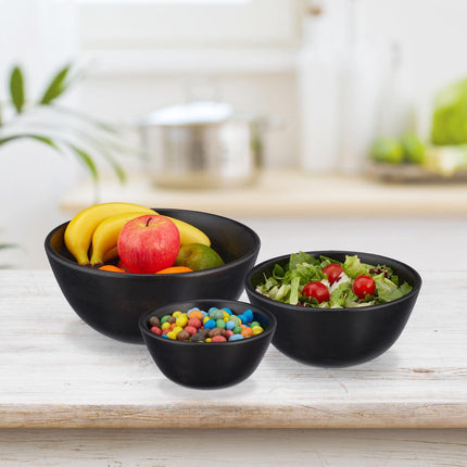 Salad bowl set of 3 black