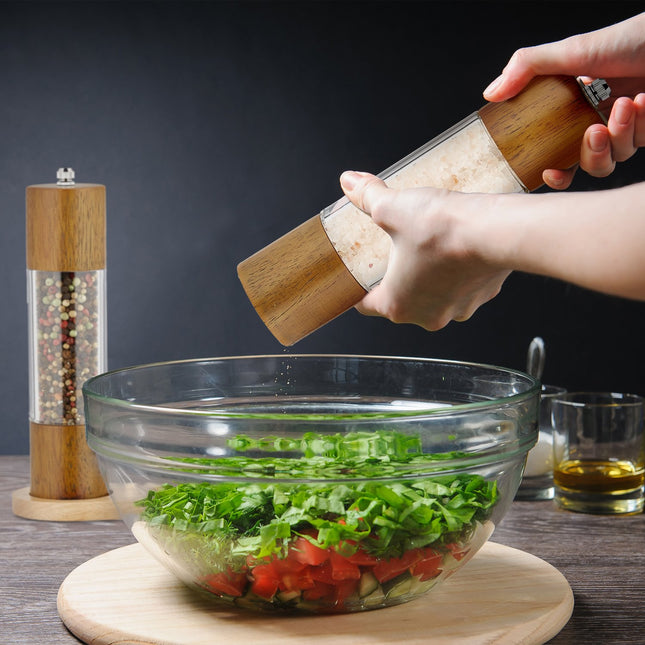 Salt and Pepper Mill Set with Ceramic Grinder