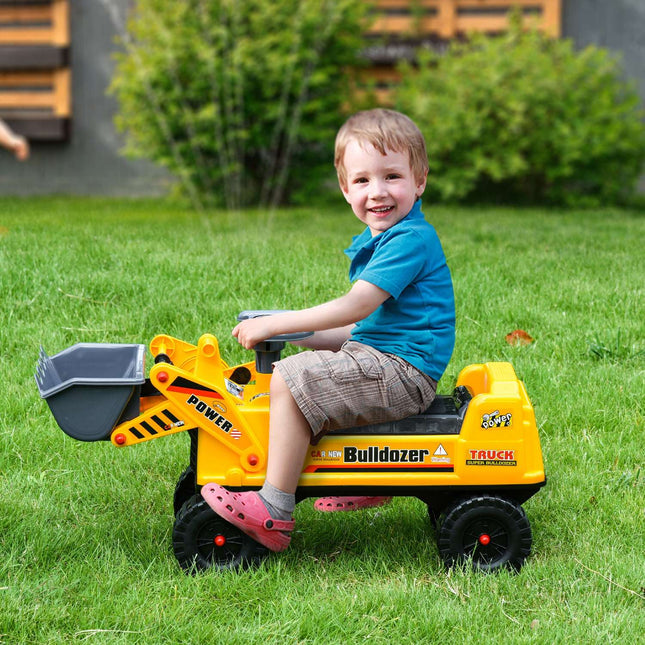 Ride-on car toy for children 2-3 years, PP plastic, yellow