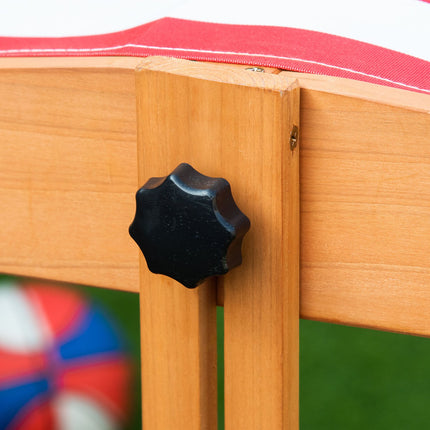 Wooden sandbox with lid and roof for children aged 3-7