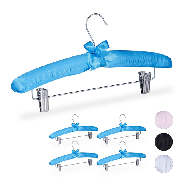 Satijnen hanger met clips