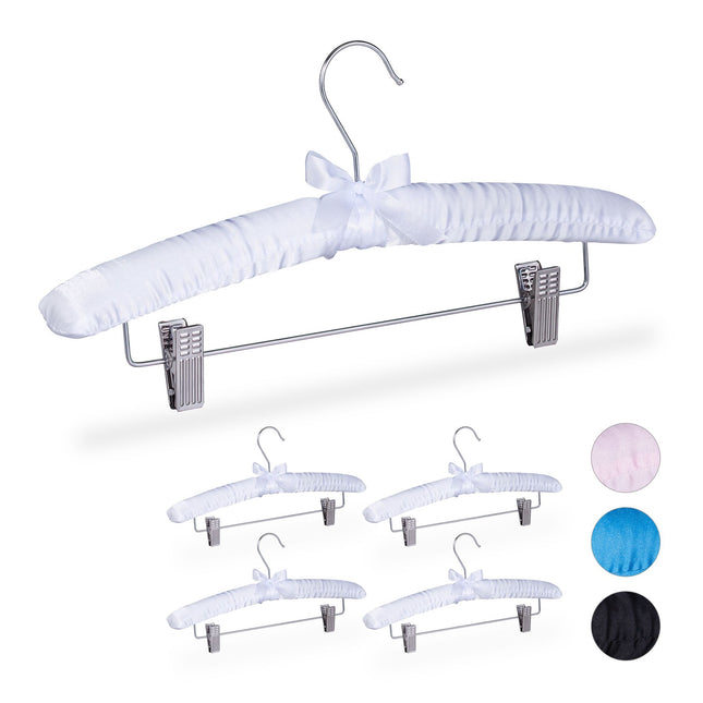 Satijnen hanger met clips