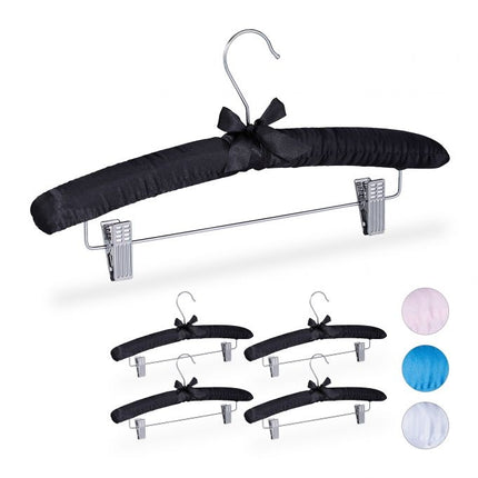 Satin hanger with clips
