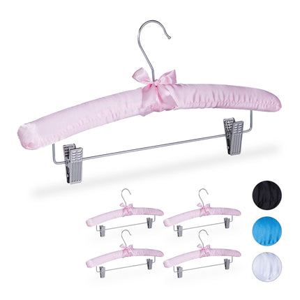 Satin hanger with clips