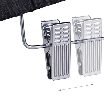 Satin hanger with clips