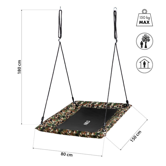 Saucer Swing for Kids, 2 Seats, Outdoor Play