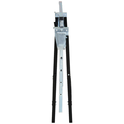 Adjustable black metal saw, foldable, supports 200 kg