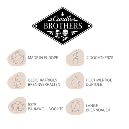 Scented Candle with Two Wicks for Relaxation & Ambiance