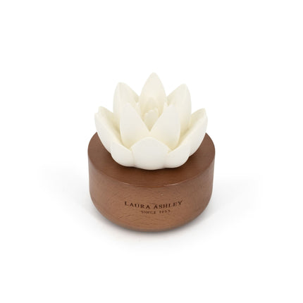 Scented Flower Diffuser, Ceramic & Wood, 30-Day Fragrance