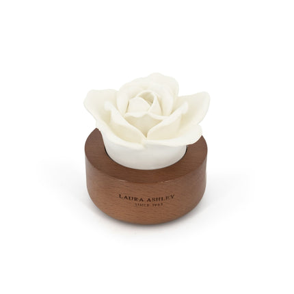 Scented Flower Diffuser with Ceramic and Wood, 30-Day Fragrance