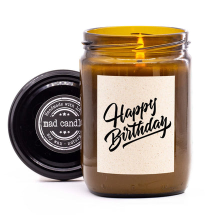 Scented Soy Candle – Lemon & Orange Fragrance, Glass Jar