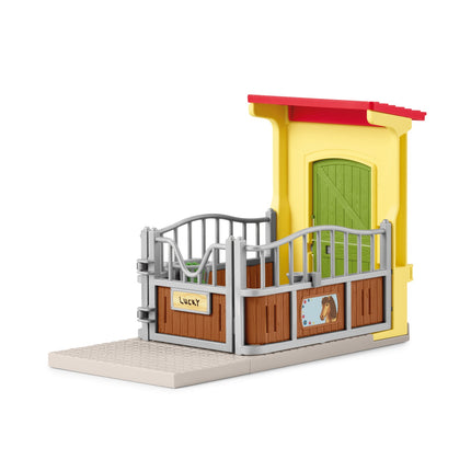 Schleich Farm World Playset Pony Box With Iceland Pony Stallion