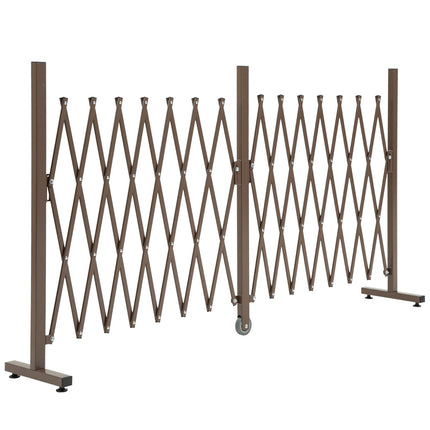 Expandable aluminum garden barrier, brown, 52-405 cm