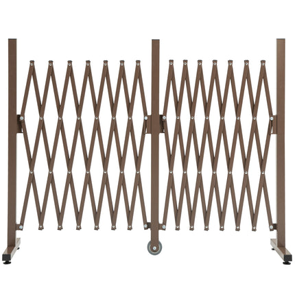 Expandable aluminum garden barrier, brown, 52-405 cm