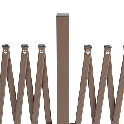 Expandable aluminum garden barrier, brown, 52-405 cm