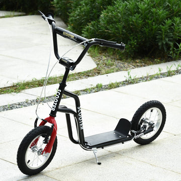 City scooter for children, 12"" pneumatic tires, adjustable height