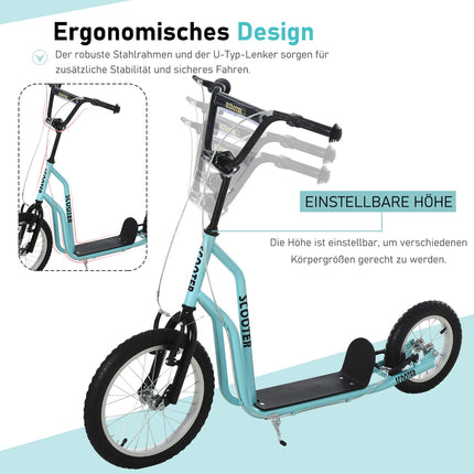 Children's scooter with pneumatic tires, age 5+