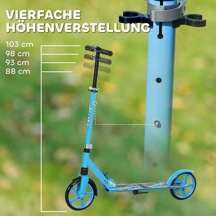 Children's foldable kick scooter, adjustable, 6-12 years