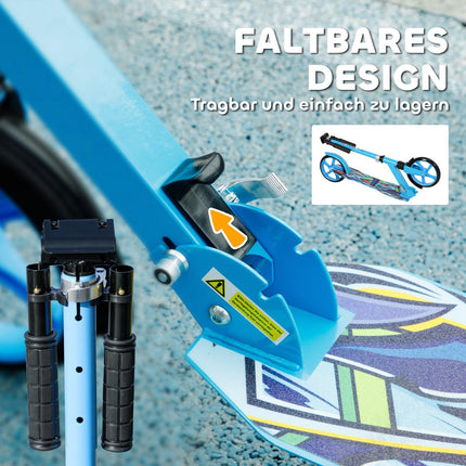 Children's foldable kick scooter, adjustable, 6-12 years