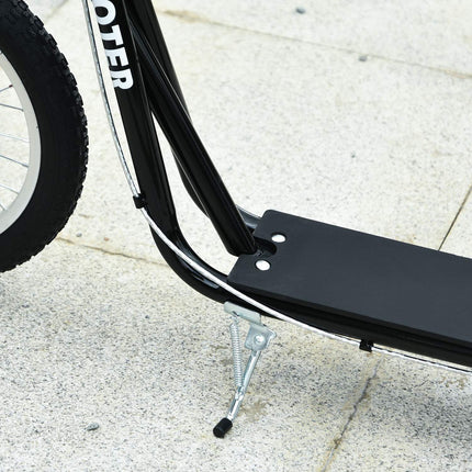 Children's scooter, pneumatic tires, handbrake, blue