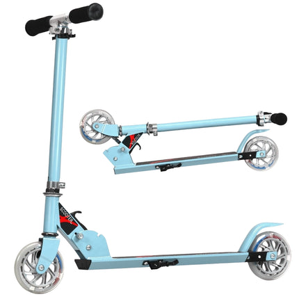 Scooter Kick Scooter Height Adjustable Children's Scooter Foldable Kick Scooter with 2 Wheels Blue