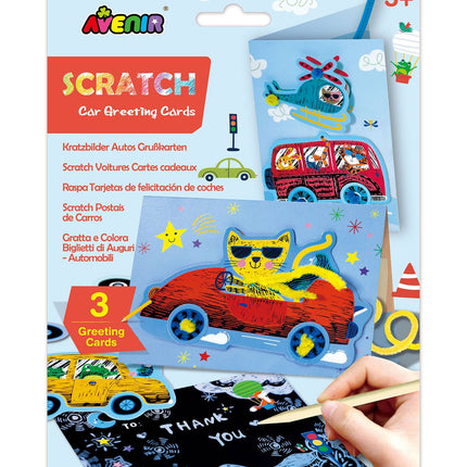 Scratch-Off Greeting Card with Cars Design