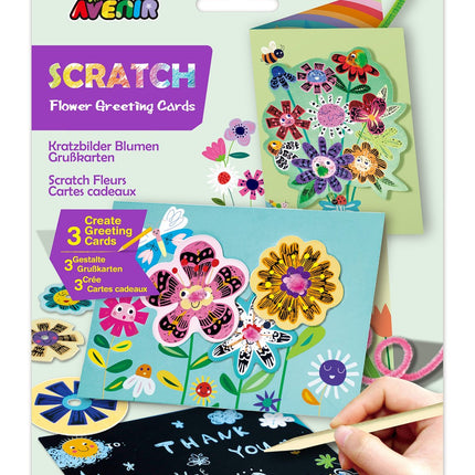 Scratch-Off Greeting Card with Flower Design