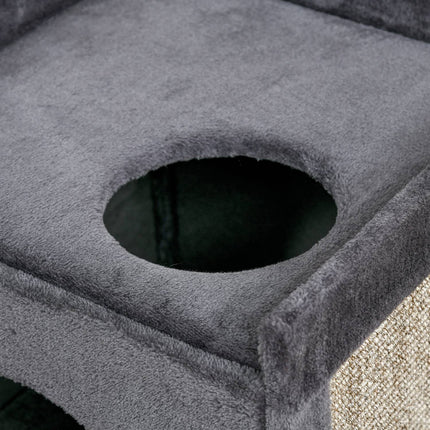 Cat Scratching Tower, 81 cm, 2 caves, dark grey, up to 6 kg