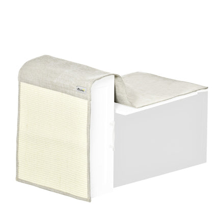 Cat Scratching Mat, Sisal Sofa Cover Set - Beige/Grey