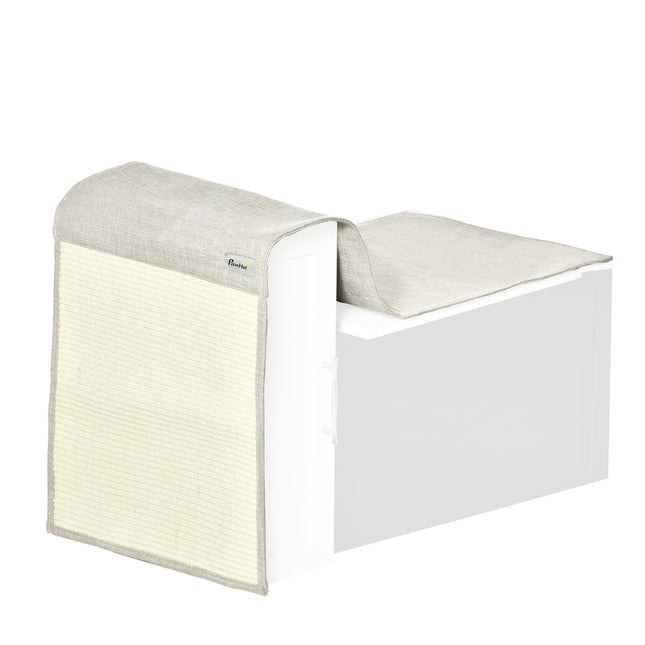Cat Scratching Mat, Sisal Sofa Cover Set - Beige/Grey