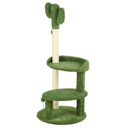 Cat scratching post 111 cm, 2 levels, Sisal, Green