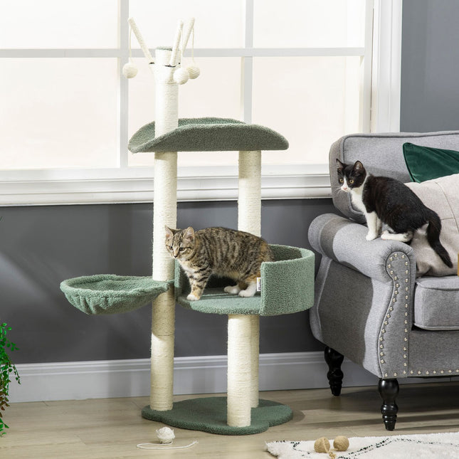 Cat Climbing Tree, 123 Cm, with sun lounger & play ball