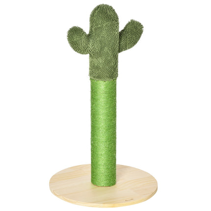 Cat scratching post, cactus design, pine & sisal, 65cm