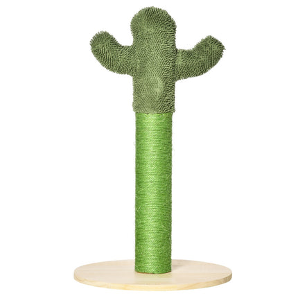 Cat scratching post, cactus design, pine & sisal, 65cm