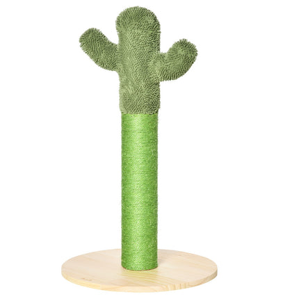 Cat scratching post, cactus design, pine & sisal, 65cm