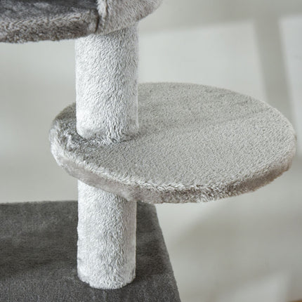 Cat tree with high ceiling with toys, sisal plush, adjustable