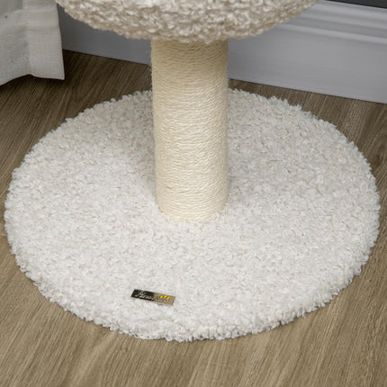 Cat tree with cave & sisal rope, 80 cm, cream white