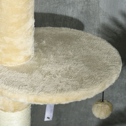 Ceiling cat scratching post with hammock and cave