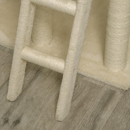 Large cat scratching post with cave and toys - 130 cm