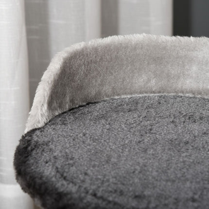 Gray cat tree with sisal poles & play balls - 35.5x37x46cm