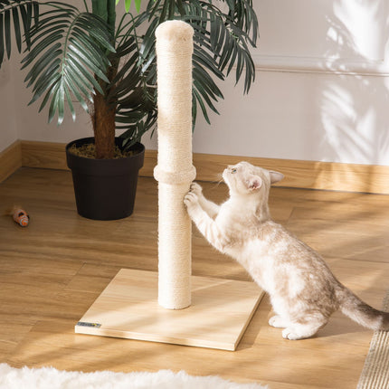 Cat scratching post, Sisal with ball, Stall 60cm Beige