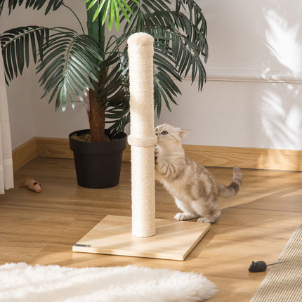Cat scratching post, Sisal with ball, Stall 60cm Beige