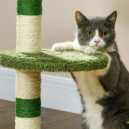 Cat scratching post with bed and toy, small 64cm