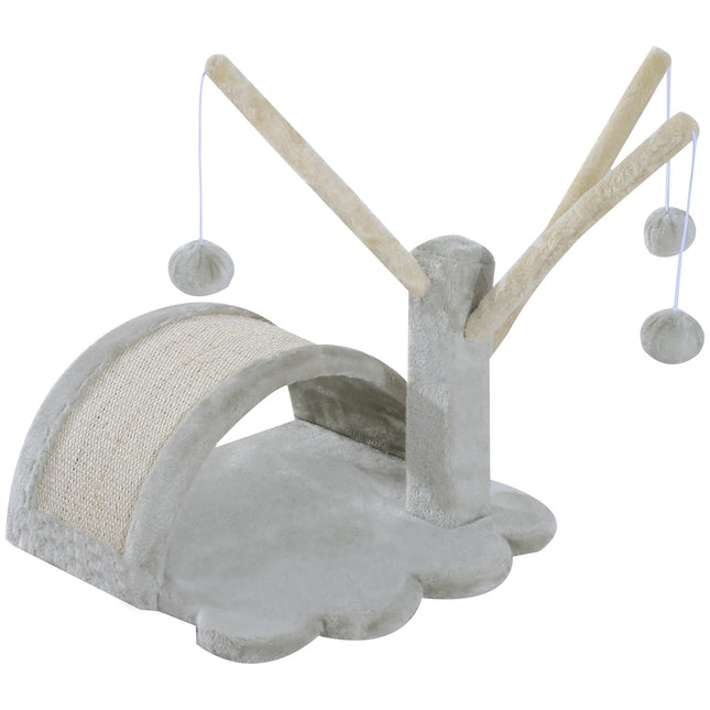 Cat scratching post with stable sisal post, light grey